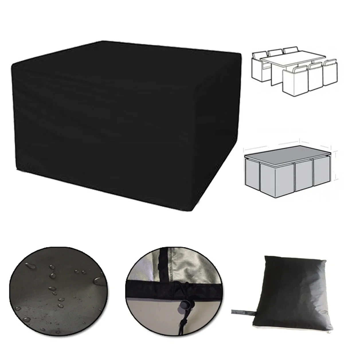 Waterproof Outdoor Patio UV Dust Garden Furniture Benchs Covers Sofa 210D Oxford Cloth for Dustproof Cover Rain Snow Park Patio