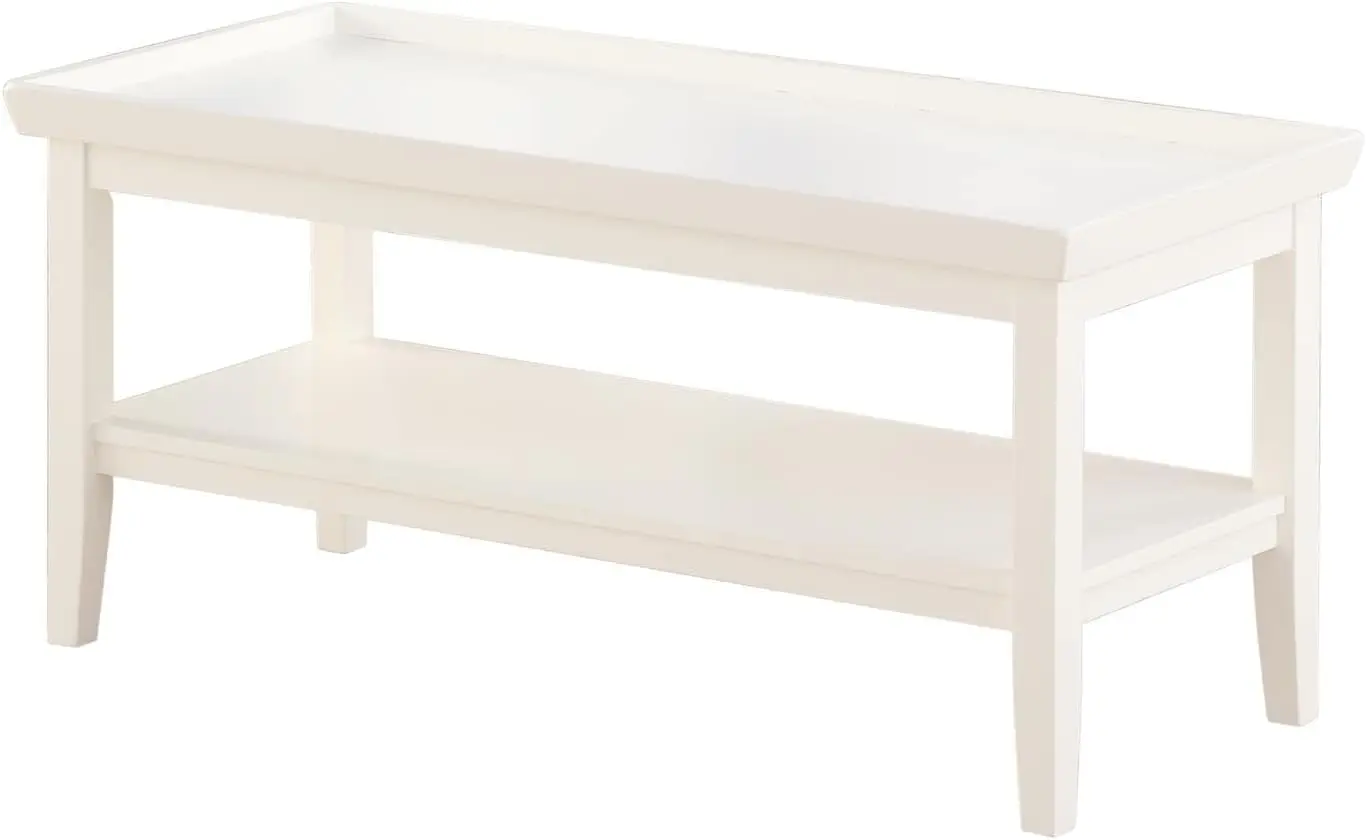 

Ledgewood Coffee Table With Shelf, White