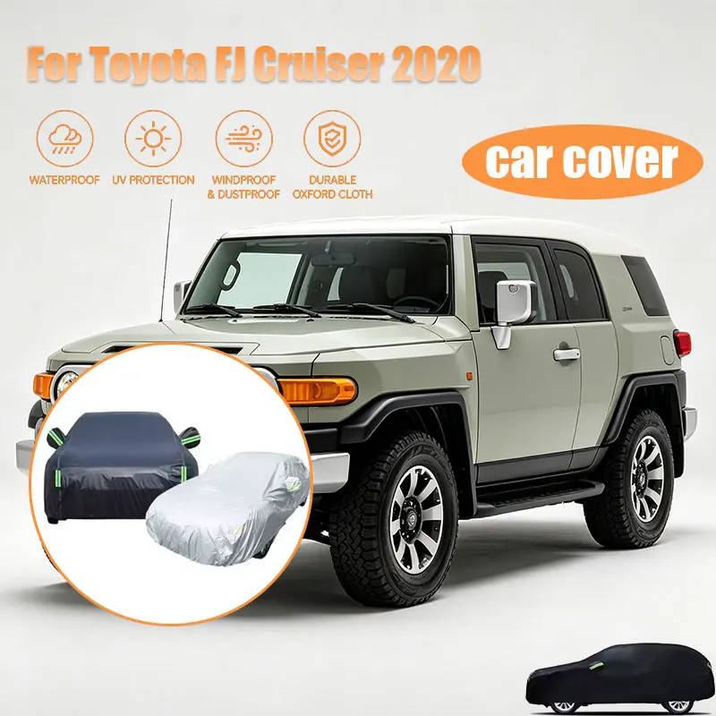 For Toyota FJ Cruiser 2020 Full Car Cover Reflective Strips Waterproof Snowproof Dustproof UV Protection Outdoor Cover