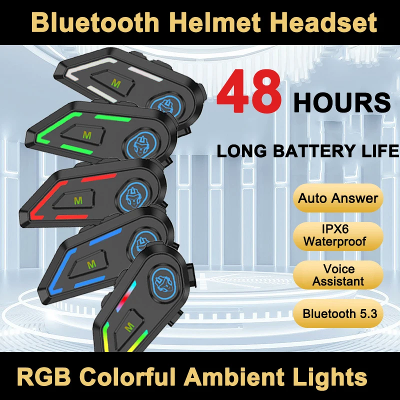 

C5 Bluetooth Motorcycle helmet headset Auto Answer Hands Free Call Support Type C Charging BT 5.3 Moto Headset Wireless