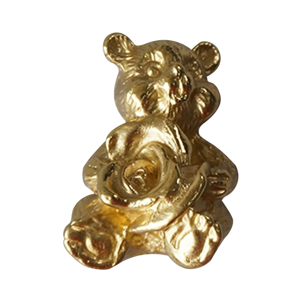 

Copper Cabinet Door Handle Durable Bear Pull Knob for Drawer Wardrobe Furniture Method Handle Multi Use Cabinet Accessory