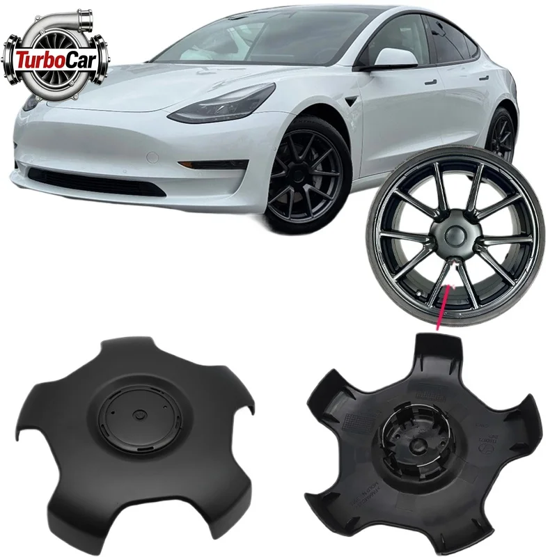 

Wheel Center Cap 4pcs/lot Matte Black OEM 1529680-A 2017-2023 For Tesla Model 3 Aero Wheel Hub Cover