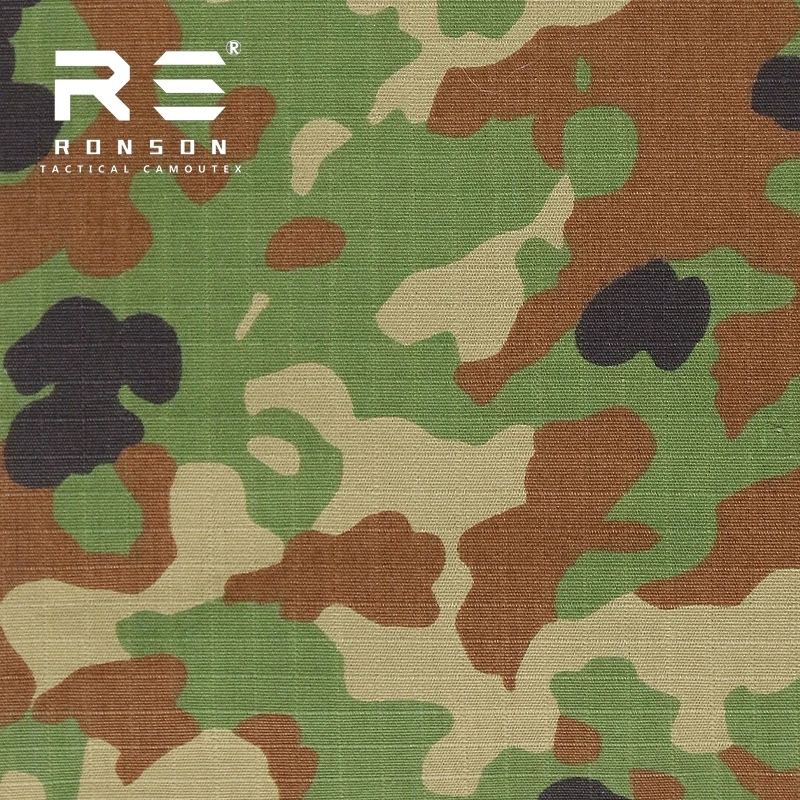 

hot sale 65% Polyester 35% Cotton fabric Japan CAMO TC6535 Ripstop tactical fabric use for uniform in stock