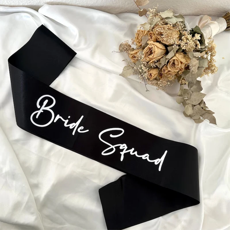 Bride to be Bride Squad Team Bride sash Bach Weekend Bachelorette hen Party bridal shower wedding decoration bridesmaid gift