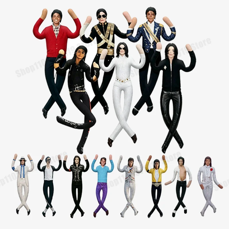 Michael Jackson Bendable Plush Doll Built-in Iron Wire Frame Poseable Abstract Rat Jerky Figurine Fan Support Toy Decor Gift
