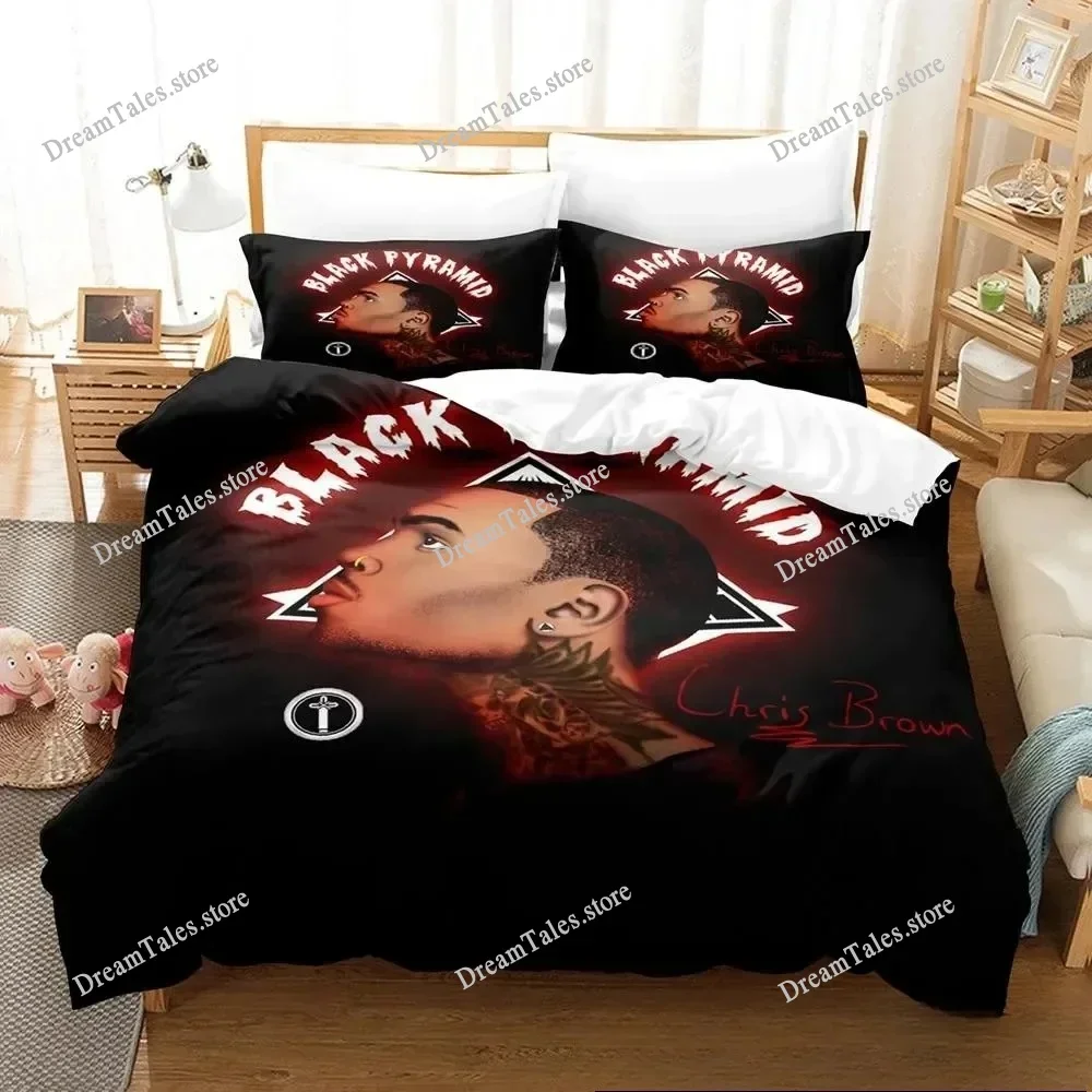 3D Print B-Chris Brown Bedding Set Single Twin Full Queen King Size Bed Set Adult Kid Bedroom Duvet cover Sets 4