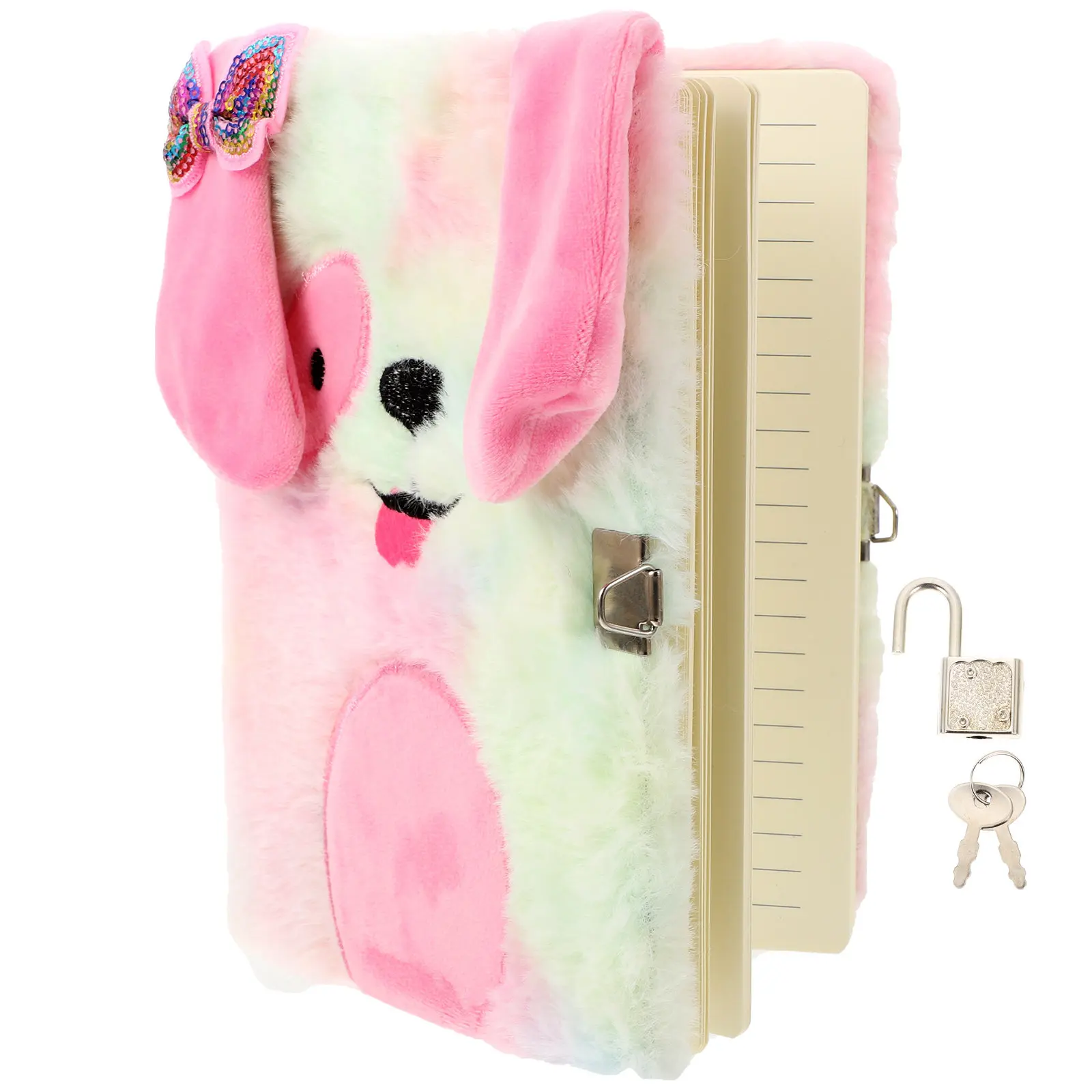 Cartoon Soft Cover Lockable Diary Notebook Smooth Writing Travel Creative Notebook for Teachers Diary for Ages 8-12
