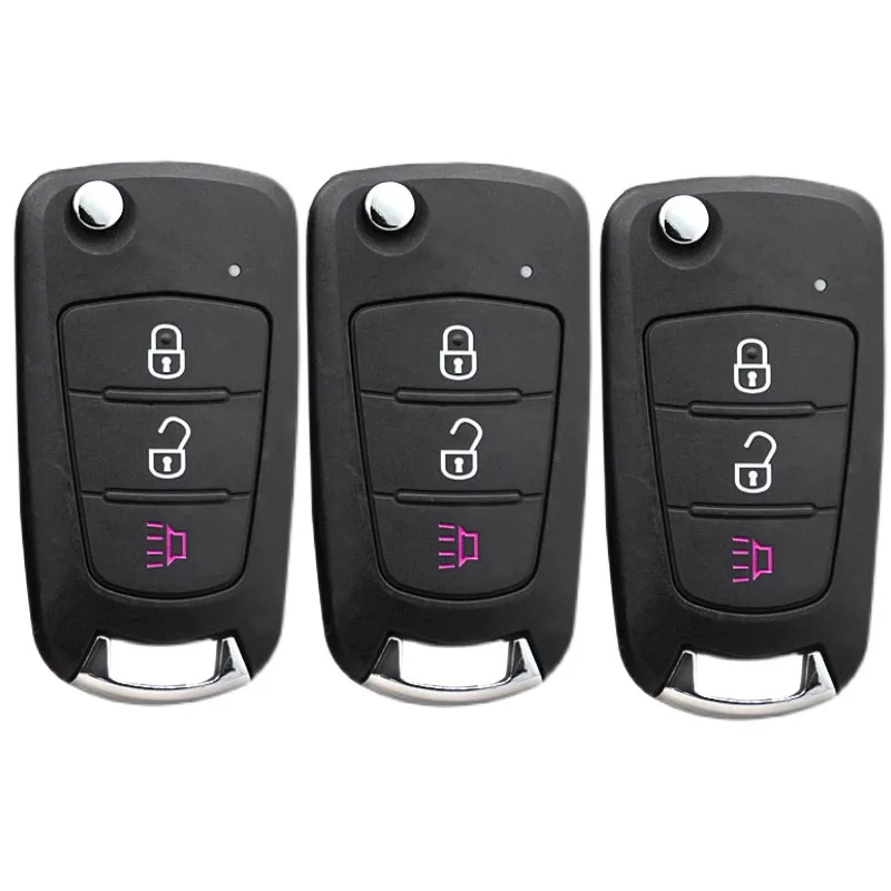 3 Buttons Replacement  Flip Folding Remote Key Case Shell For Great Wall Wingle 5 6 Haval H5 H6 Keyless Entry Fob Key Cover