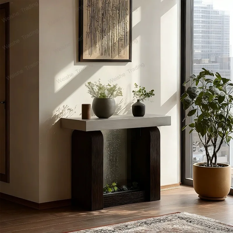 Entrance cabinet floor-to-ceiling water feature small apartment courtyard self-circulating water floor cylinder ornament