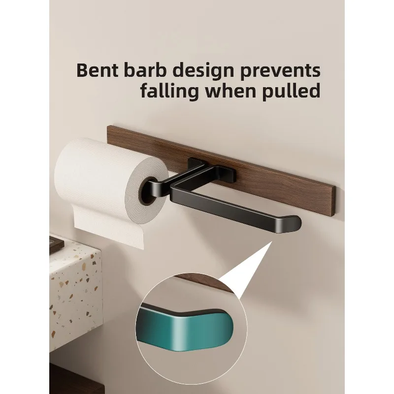Wall-Mounted Vintage Style Toilet Paper Holder, No Drilling Required, Bathroom Tissue Storage Rack for Home Use