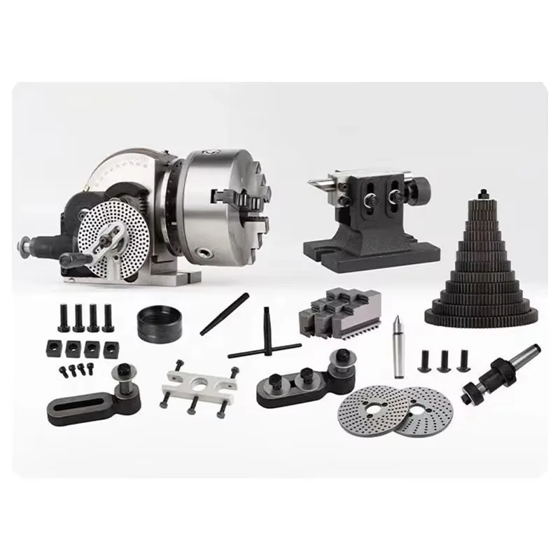

BS-2 Universal Dividing Head with 8 Inch 200mm 3-jaw Chuck Manual Tailstock and Gears for Milling Lathe Machine