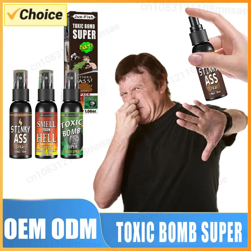 30ml Fart Gag Spray Prank Joke Plastic Liquid Fart Gag for Adults Kids Terrible Stinky Fart Spray Non Toxic Halloween Funny Toys