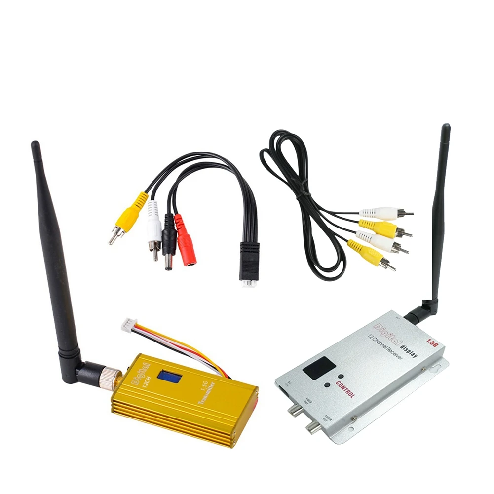 1.5G 1.5W FPV VTX VRX 12CH 1500mW Audio Video Transmitter Receiver for FPV Quadcopter RC Drone Airplane