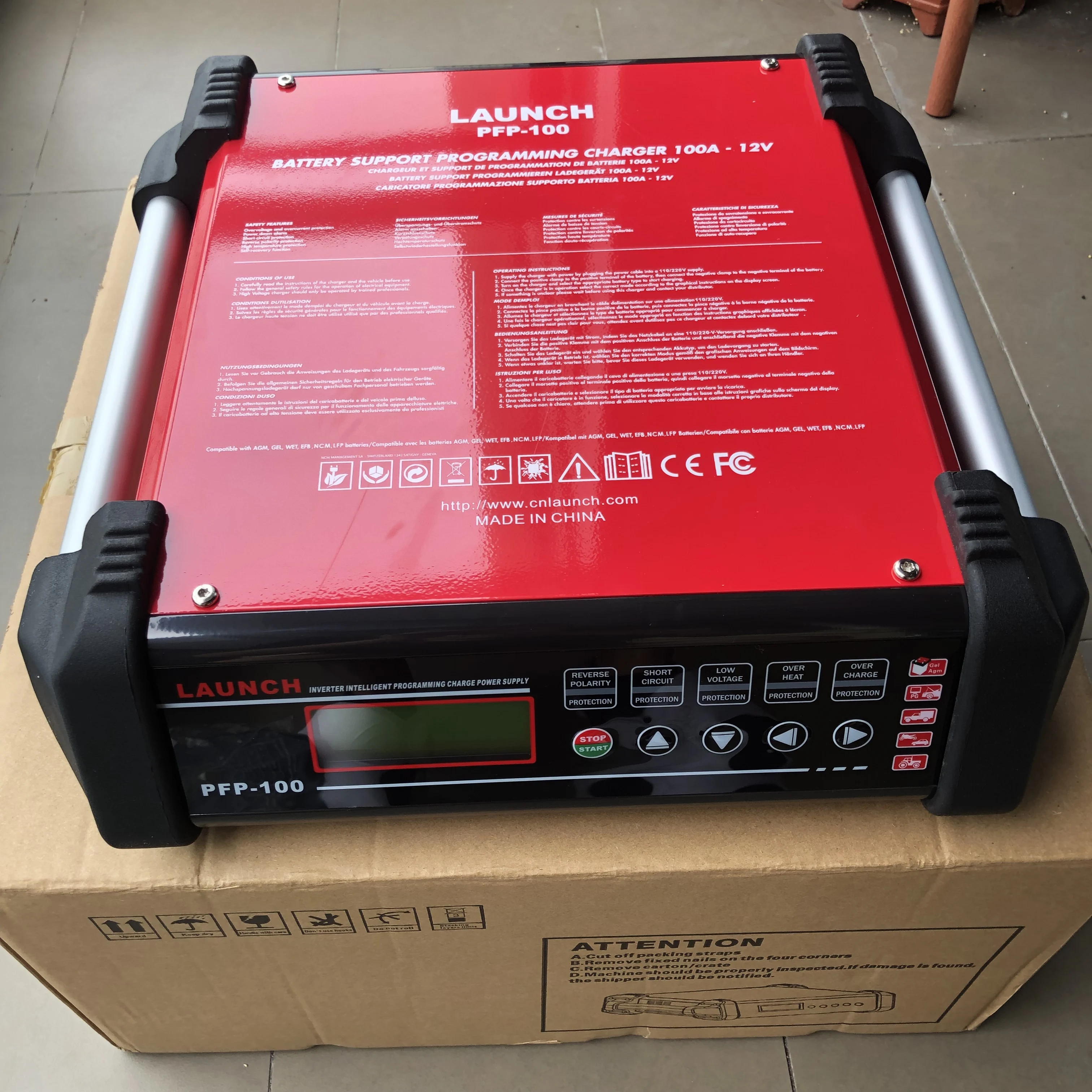 New PFP-100 Advanced Diagnostic Battery Charger And Maintainer 220V New Launch with Programming Flash Power