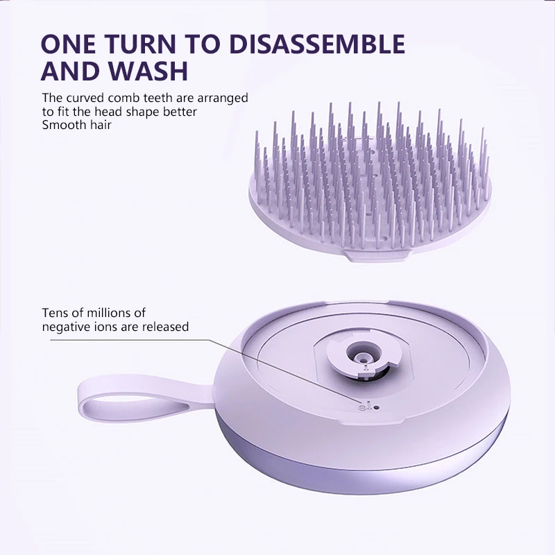 مدلك فروة الرأس الكهربائي لتمشيط خطوط الطول تخفيف الصداع الاهتزاز تدليك الأيونات السالبة العناية بالشعر مدلك