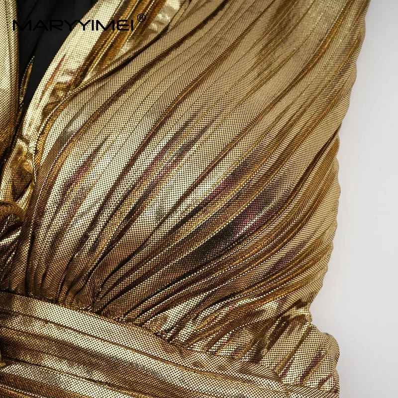 Gedivoen 여성의 우아한 섹시한 v 넥 이브닝 드레스 여름 민소매 솔리드 Flounced Edge 볼 가운 드레스