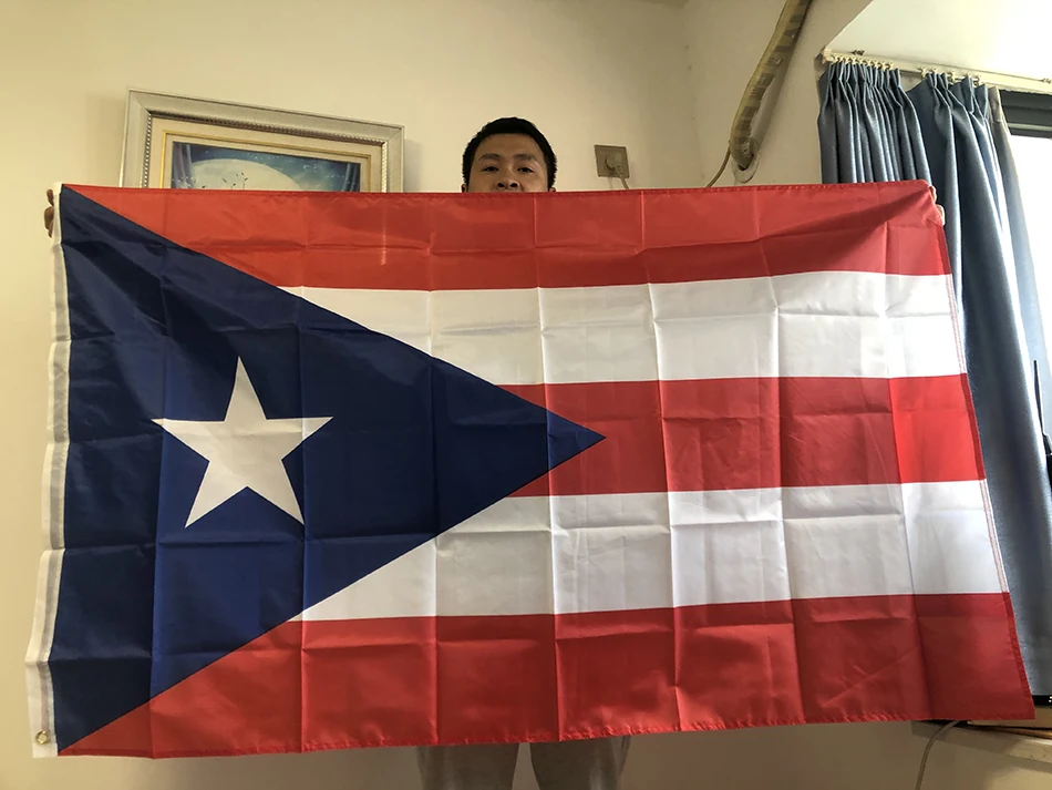 SKY BANDE NUEVA Bandera de Puerto Rico Poliéster Colgante Decorativa
