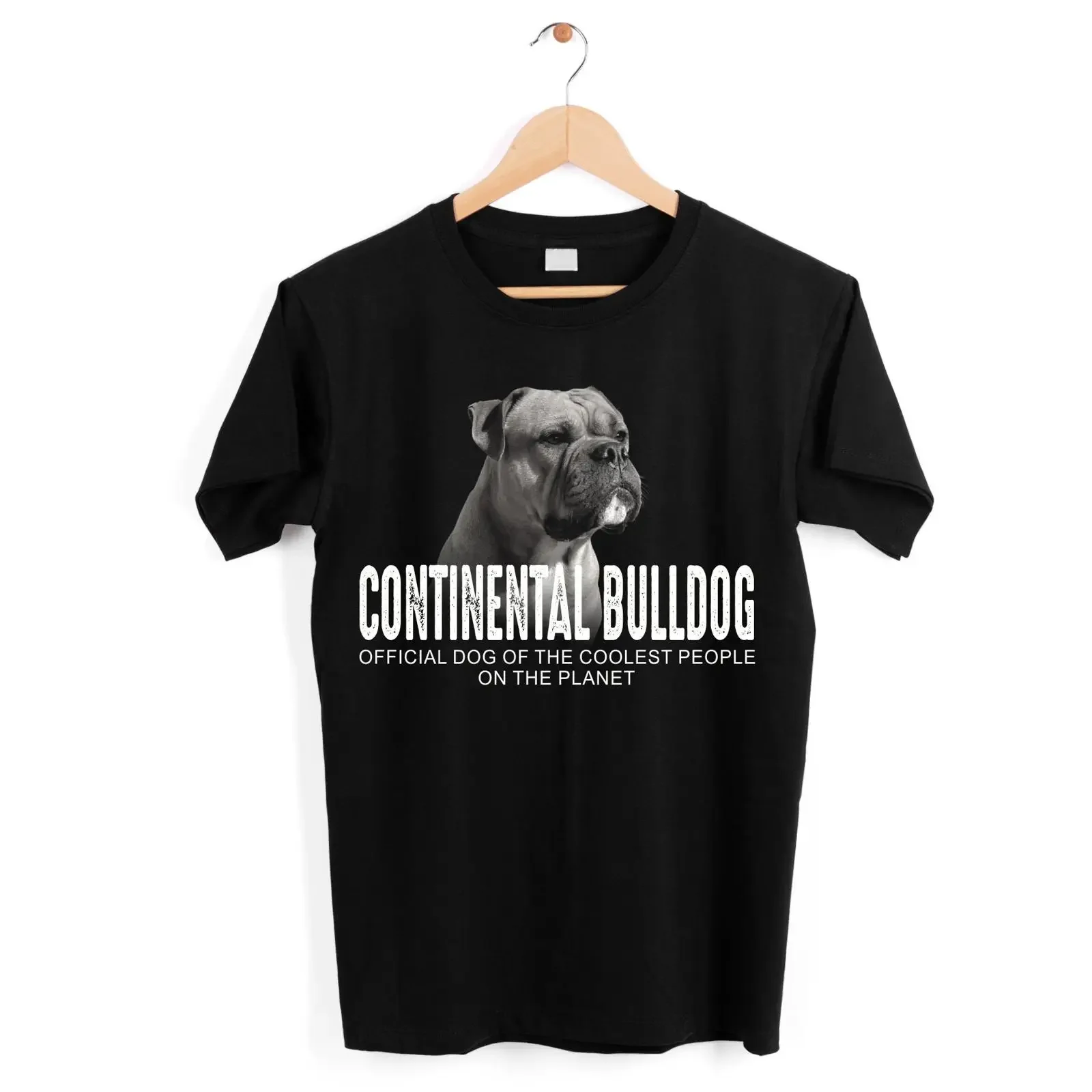 Camiseta Continental Bulldog Conti Bully Oficial com Estampa de Cachorro Divertido Vintage Lavado - Roupa de Grife Streetwear