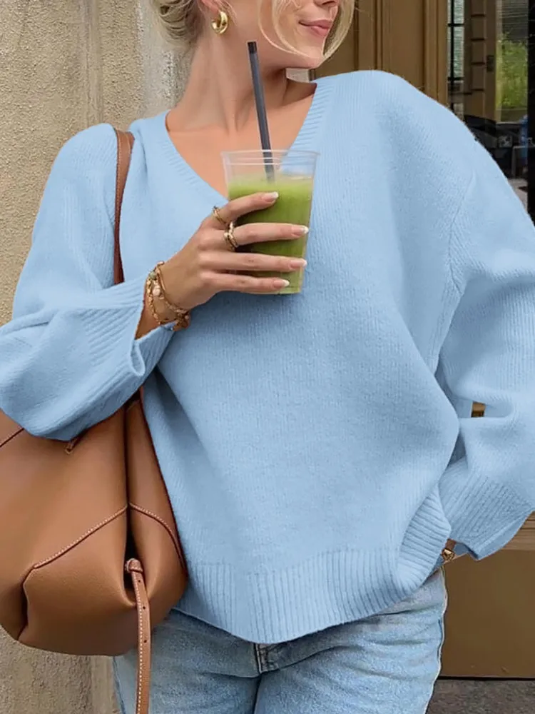

New Autumn And Winter Casual And Simple Knitted Women's Tops,Women's Sweater,Female Clothing,Long Sleeve,Shoujo Clothes