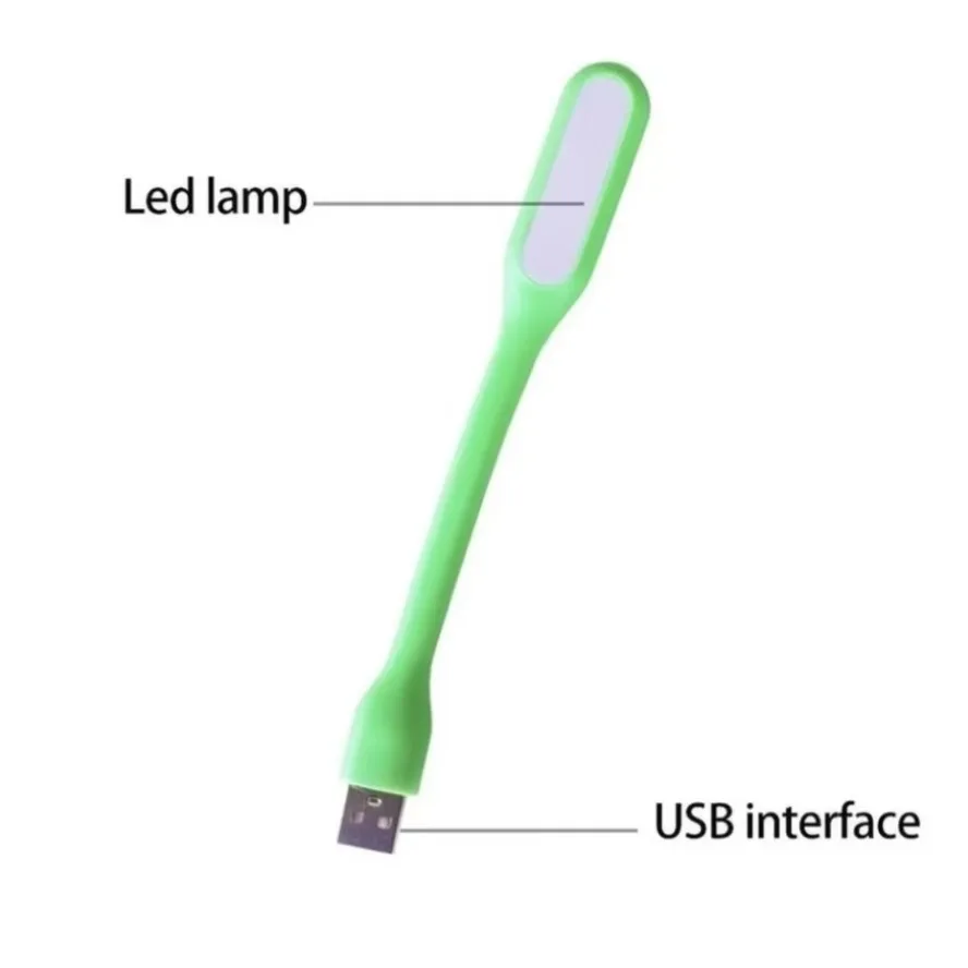 Mini Lampe de Lecture LED Pliable, USB, 5V, 10 Couleurs, Veilleuse de Camping, Lampes de Table pour Banque d'Alimentation, PC, Ordinateur Portable