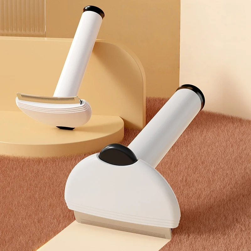 

Dual-Purpose Pet Deshedding Comb - Cat Thinning & Sticky Hair Roller With Replaceable Adhesive Sheets