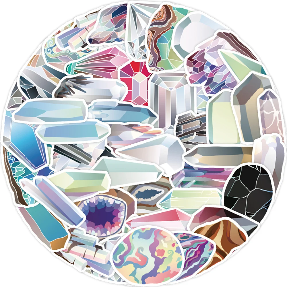 10/30/50 Uds pegatinas de piedras preciosas de cristal coloridas pegatina de estilo bohemio de dibujos animados DIY maleta cuaderno teléfono pegatinas de grafiti decoración