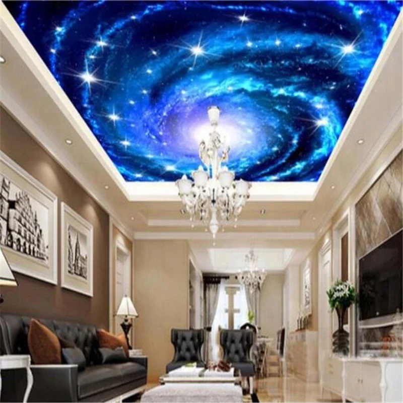 Custom Wallpaper 3d Photo Murals Fantasy Milky Way Galaxy Big Sky Rising Living Room Hotel wall paper Living room bedroom обои