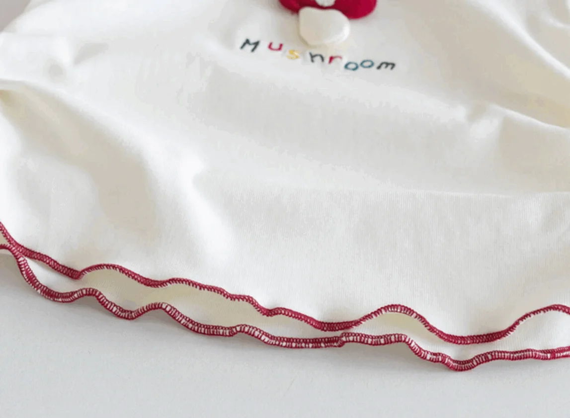 Infant Girls Sweet Mushroom Embroidery Sleeveless Blouse Red Polka Dot Puff Shorts Toddler Summer Daily Wear Outfit Set