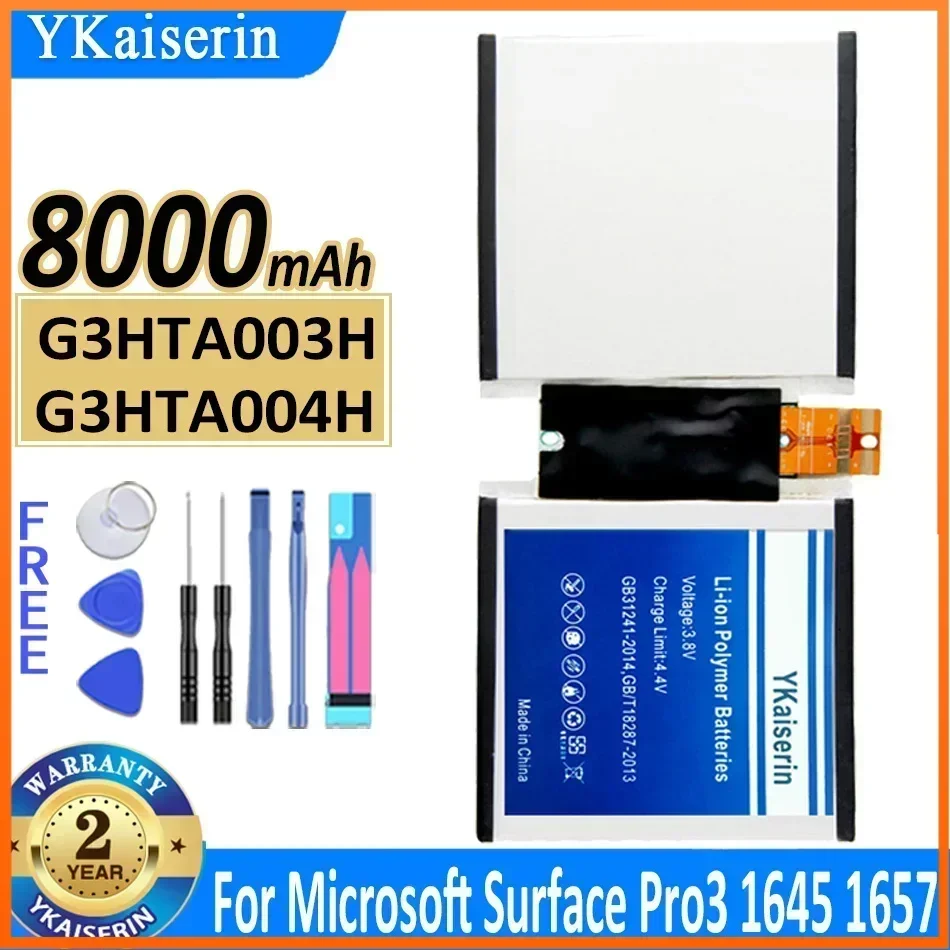 YKaiserin Battery G3HTA003H G3HTA004H G3HTA005H G3HTA009H for Microsoft Surface Pro 3 1631 1577-9700 Tablet MS011301-PLP22T02 16