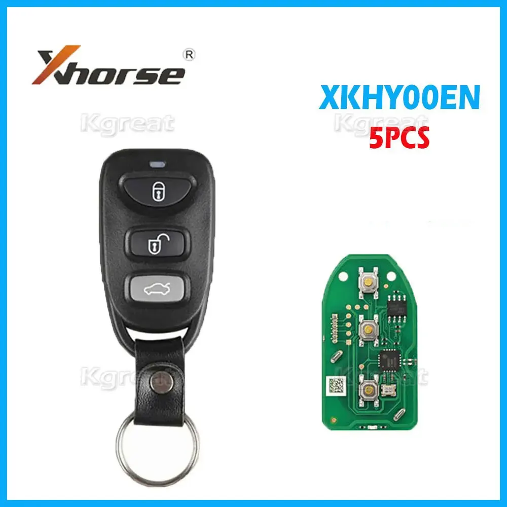 

5PCS Xhorse XKHY00EN Wire Universal Remote Key for Hyundai Type VVDI2 Car Remote Key 3 Buttons X007 Car Key English Version