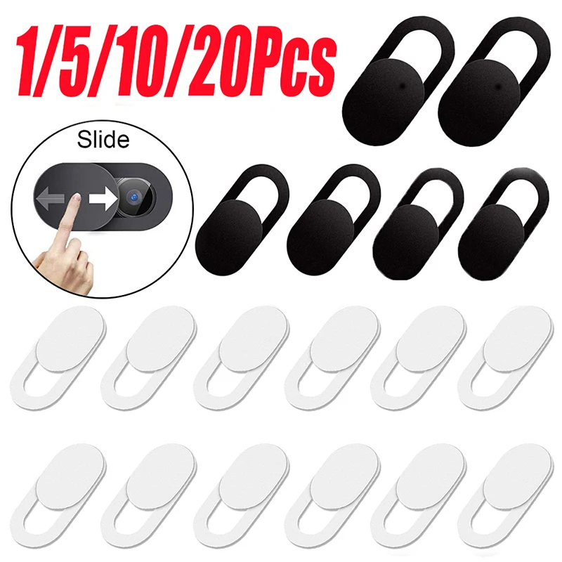 1-20PCS Webcam Cover Shutter Slider Privacy Protective Cover For iPad Tablet Webcam Laptop PC Mobile Phone Lens Camera Sticker