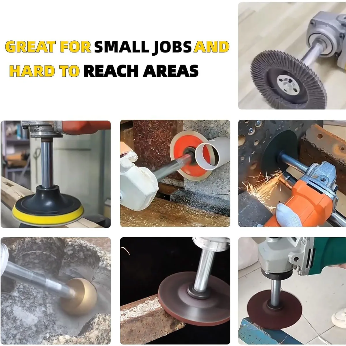 3Pcs Angle Grinder Extension Rod M14 Thread 75/100/140mm Adapter Rod Polishing Pads Grinding Connection Bit Polisher Accessories