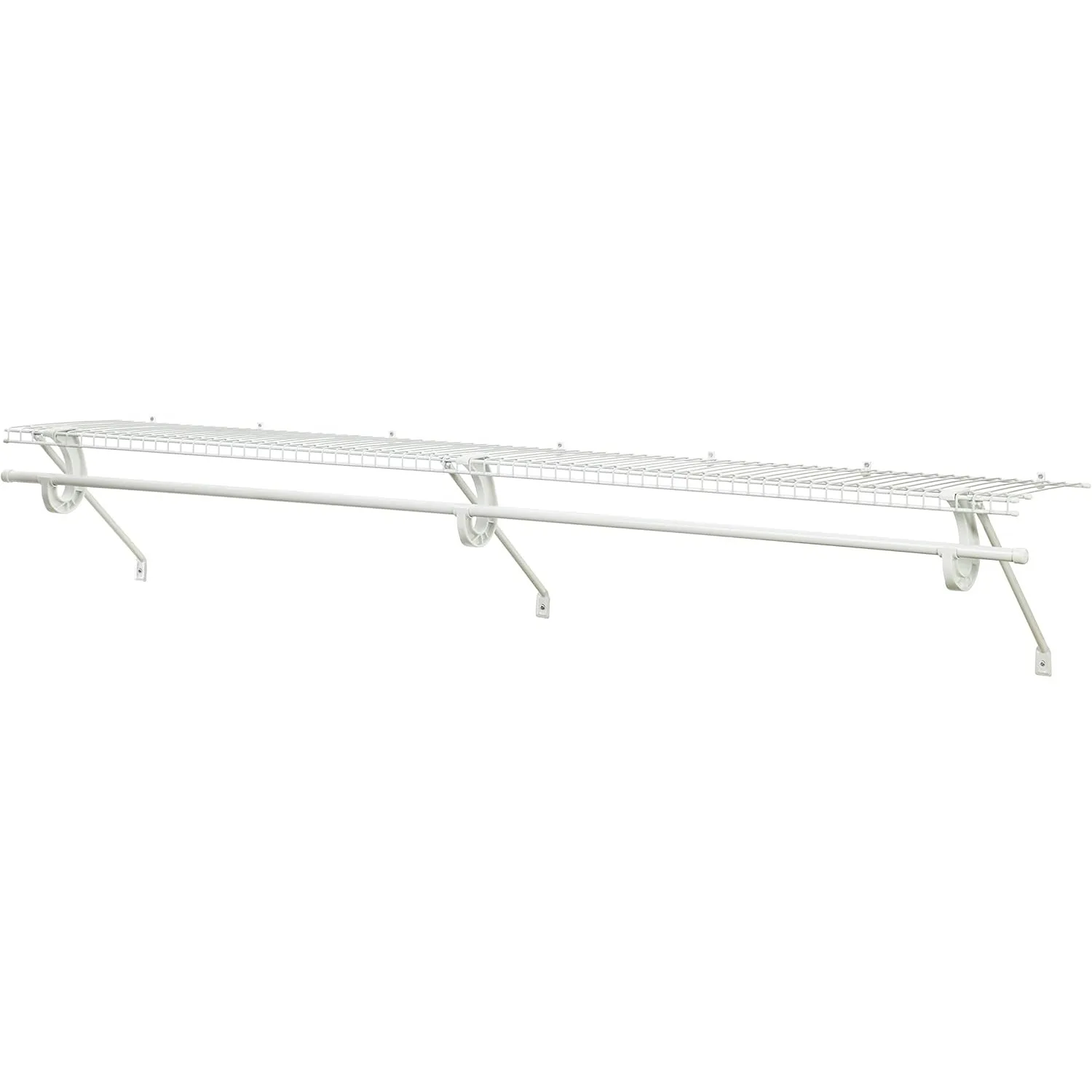 

Super Sliding Ventilated Shelf Kit with Closet Rod, 6' x 12", White