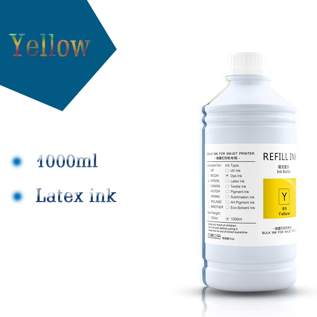 Original Latex Ink 1000ml/Bottle  For HP 831 For HP Latex 110 300 310 315 330 335 360 365 370 560 570 Inkjet Printer Latex Ink