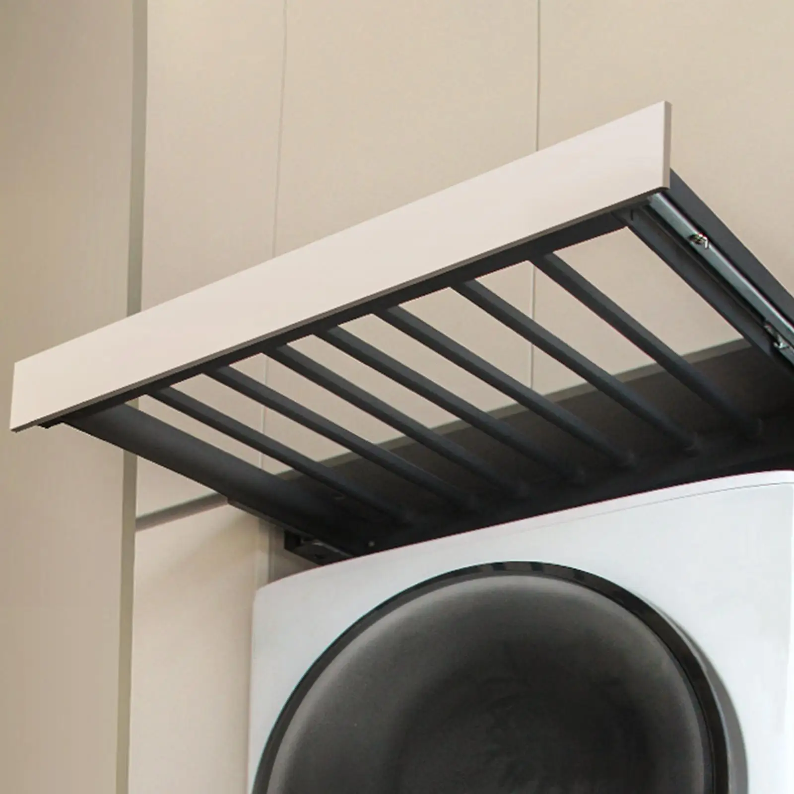 

Extendable Aluminum Alloy Clothing Drying Rack Slide Out Pants Hanger for Laundry Room Balcony and Bathroom