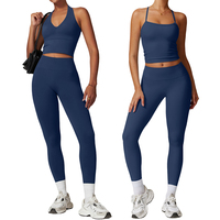 Nude Feel Fitness Suit Sports Set Women's Tracksuit Sexy Yoga Outfits Gym Sportswear Legging And Underwear Workout Clothes Woman