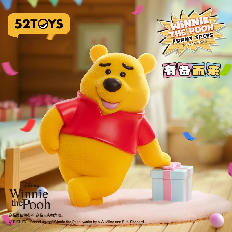 

52TOYS Disney Winnie The Pooh FUNNY FACES Series Blind Box Toys Original Action Figure Guess Bag Mystere Cute Doll Model Gift