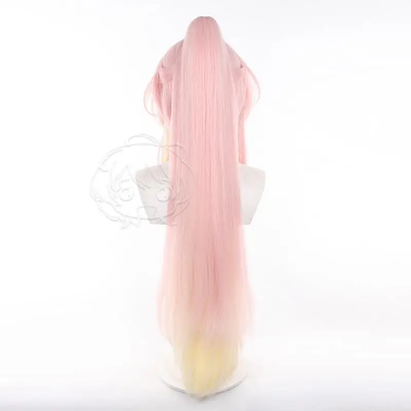Wuthering Waves Aemeath Cosplay-Perücken, Cosplay-Kostüme, Kopfbedeckung für Damen, 80 cm lang, Simulation der Kopfhaut, dicke, gemischte, bauschige, lange Haarperücke – Detail 6