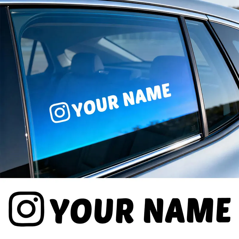 1 قطعة مخصص اسمك وسائل التواصل الاجتماعي شعار دراجة نارية ملصق ذاتية اللصق مقاوم للماء نافذة السيارة سكوتر الجسم مركبة ملصق حائط من الفينيل