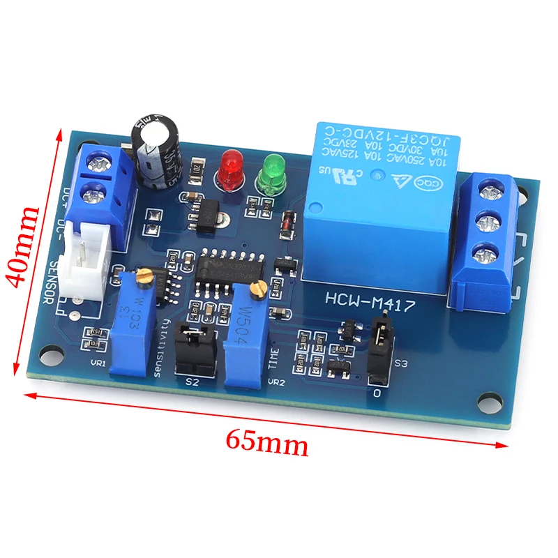 Photoresistor sensor relay module 5V 12V 24V light controlled adjustable delay switch no light sensing