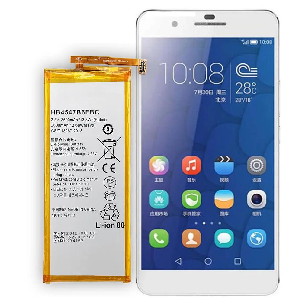 HB4547B6EBC 100% Orginal Pin Điện Thoại Dành Cho Huawei Honor 6 Plus 6 Plus 6X PE-TL20 PE-CL00 PE-UL00 PE-TL10 3600MAh Mới Nhất pin