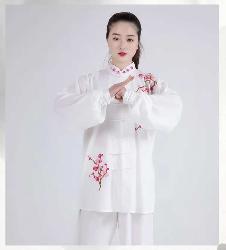 

Chinese Tai Chi Clothing Taiji Performance Suit Wushu Demo Kungfu Uniform Embroidery for Women Girl Kids Adults Female