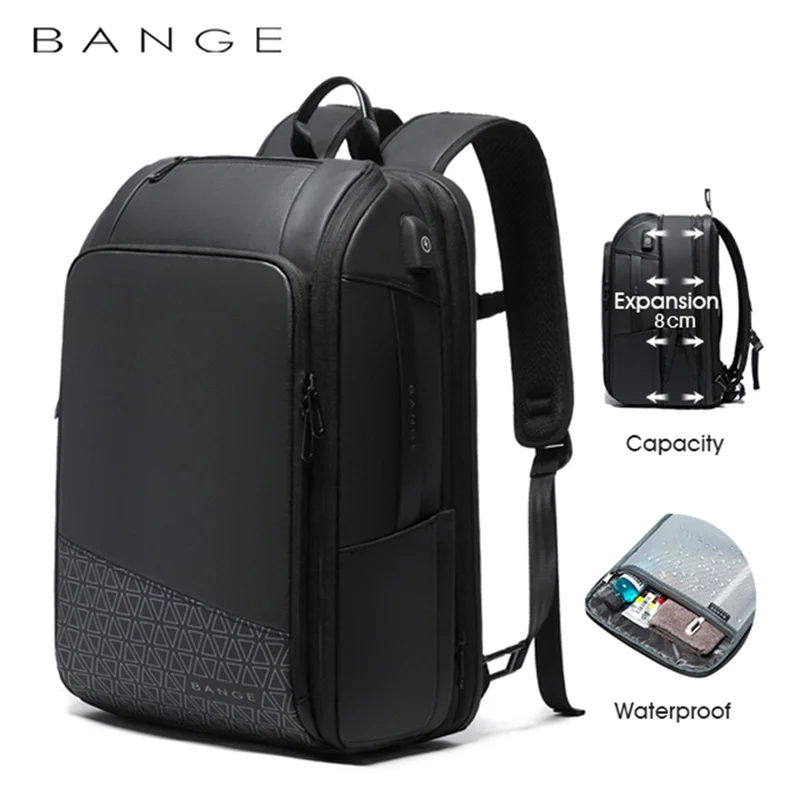 Bange-mochila de viaje de negocios para hombre y mujer, bolsa de equipaje de lujo, antirrobo, de gran capacidad, escalable, para ordenador portátil