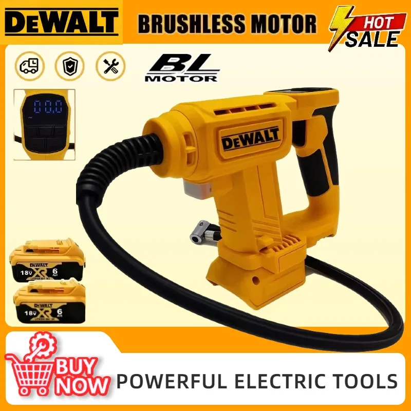

Беспроводной воздушный насос Dewalt, автомобильный компрессор для шин с цифровым дисплеем и светодиодной подсветкой, электроинструмент для аккумуляторов Dewalt 20V 18V