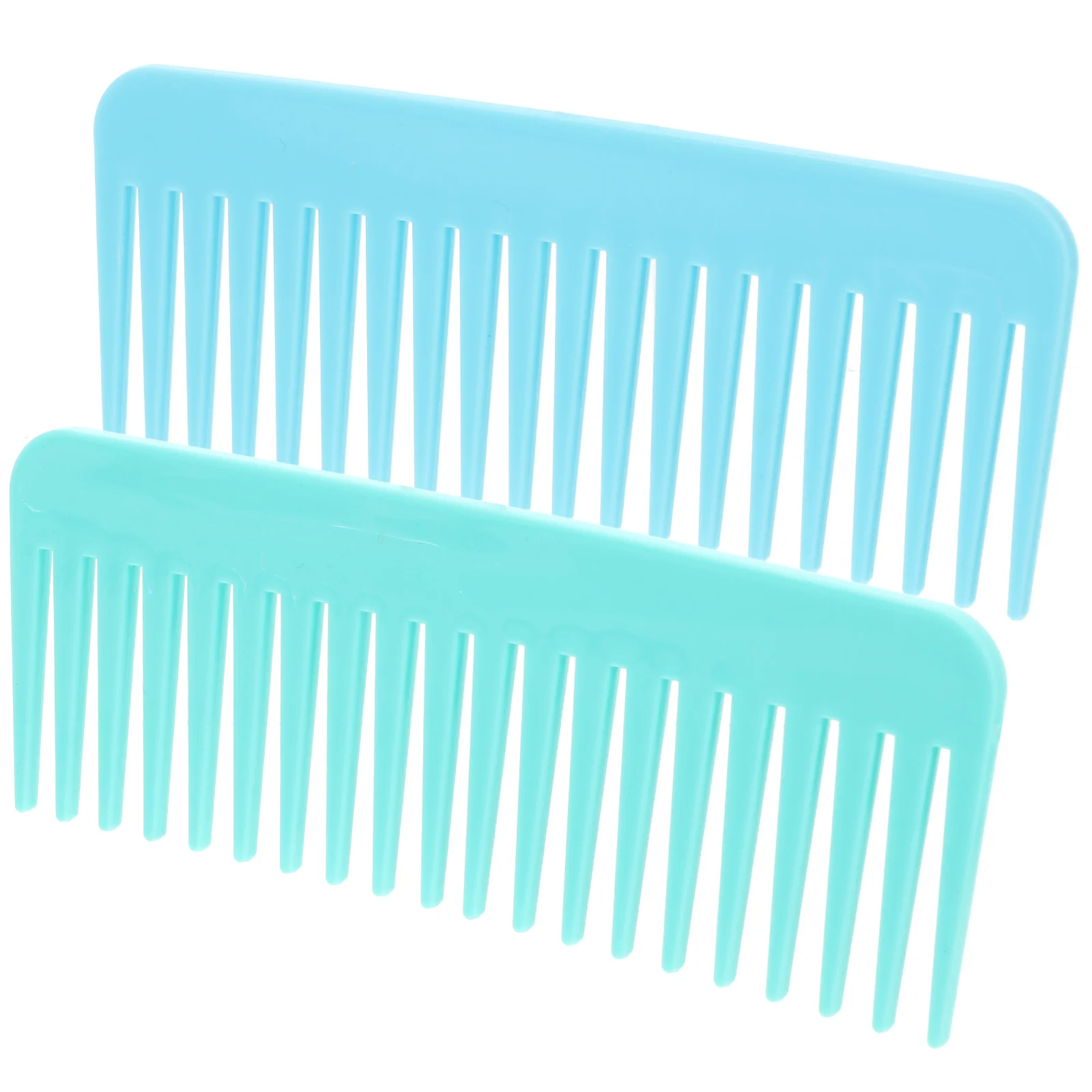 

2 Pcs Flat Thick Wide Tooth Comb Anti Hair Smoothing Tool for Women Men Children Travel Portable Color