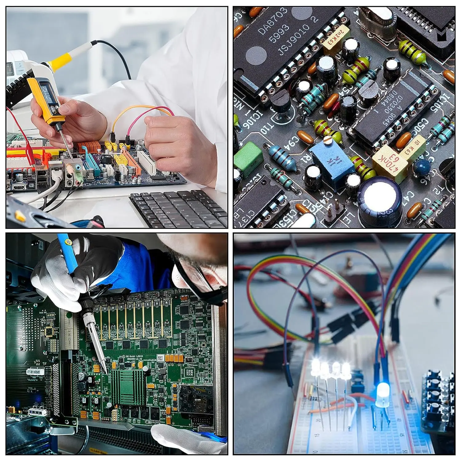 1500Pcs Electronic Components Starter Kit Resistor Capacitor LED Diode Transistor Assortment Pack for DIY Arduino view 6