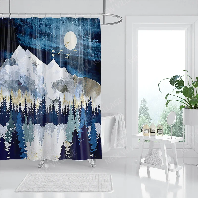 Waterproof fabric shower curtains Bathroom curtain accessories Bath curtain for shower 180x200cm 240*200 anime boho decoration