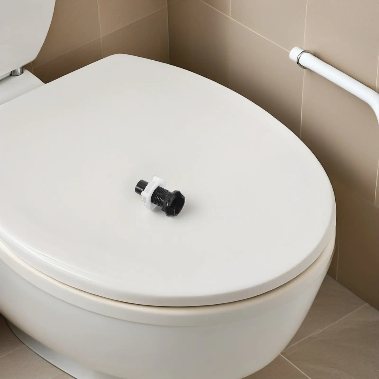 

Черный пластиковый комплект гайки для ручки смывного клапана унитаза для герметичного ремонта, совместимый с большинством бачков унитазов, для самостоятельного обслуживания сантехники