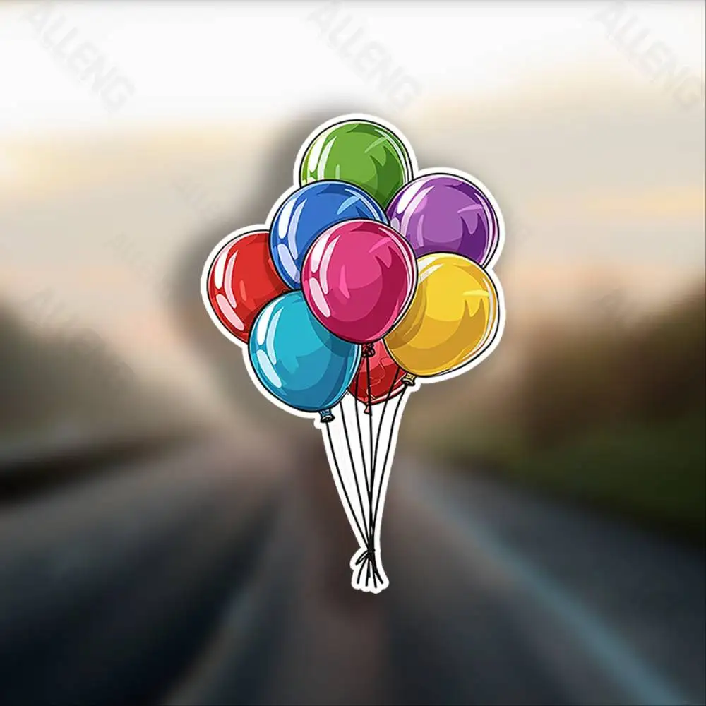 Single Triple Orpack Of Large 7 5 Inch Balloons Featuring Vibrant Cartoon Design Waterproof Stickers For Decorating Car Windows