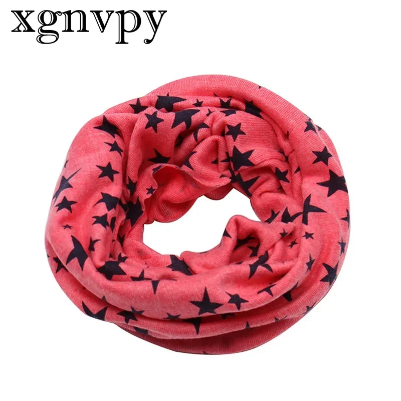 xgnvpy Winter New Children's Neck Little Star Children's Scarf Thickened Warm Cute Girl Baby Neck 1-7 Boys